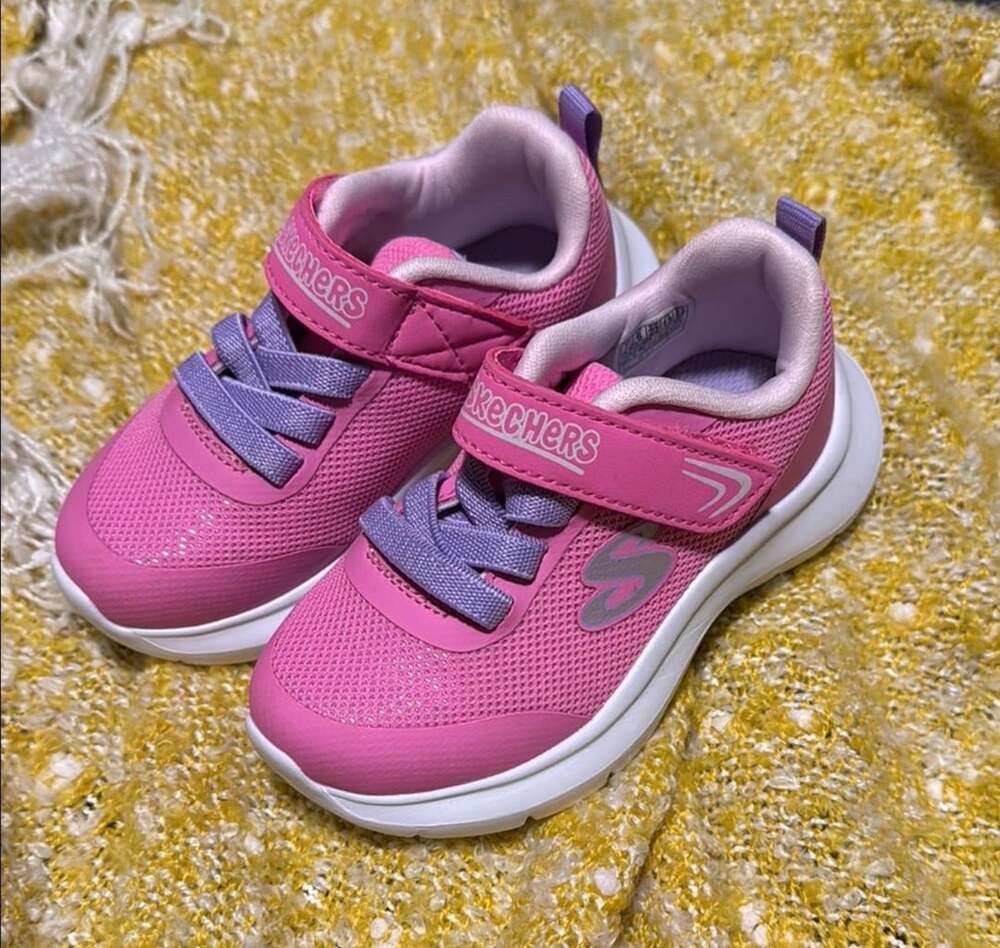 Skechers Toddler Girls Skech-Fast Playful Wish Pink Sneakers Size 7